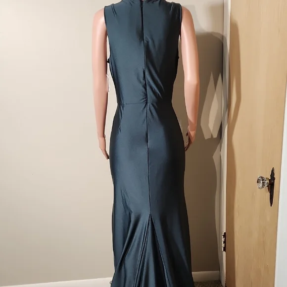 Green Sleeveless Square Neck Maxi Sundress